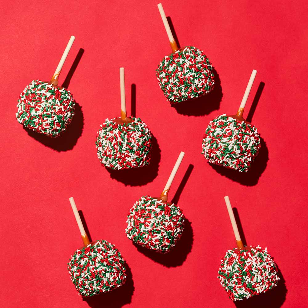 Holiday Sprinkle Caramel Apple