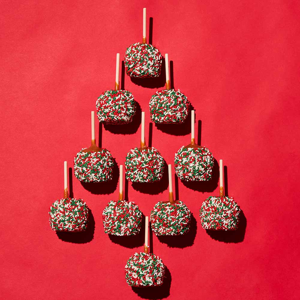 Holiday Sprinkle Caramel Apple