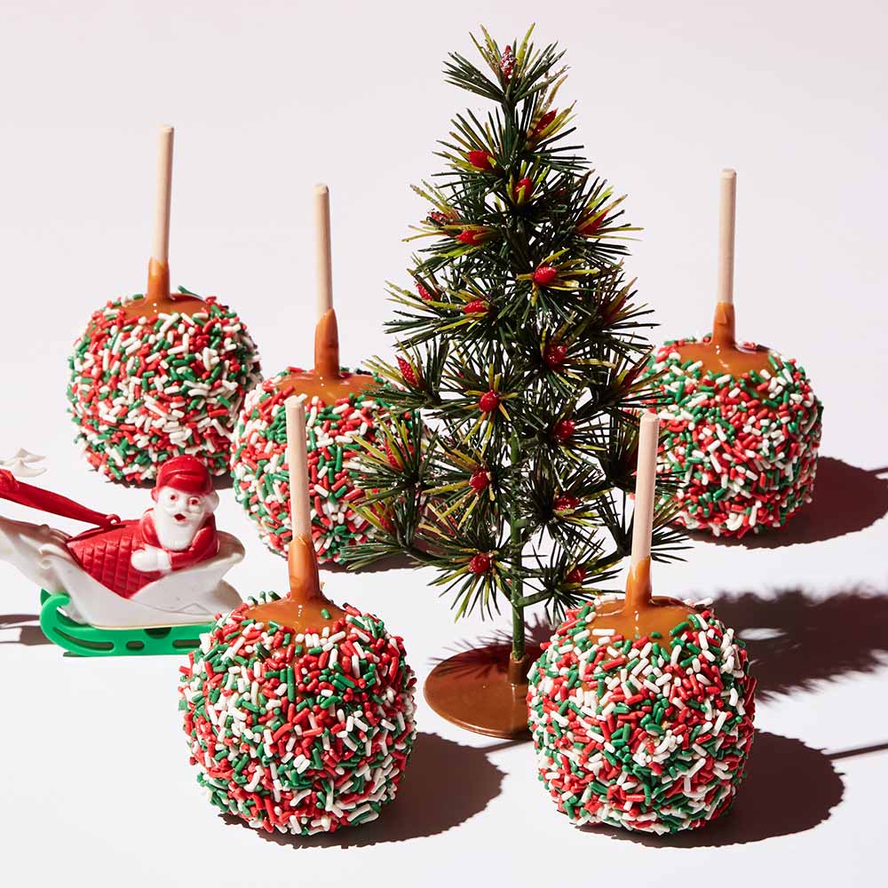 Holiday Sprinkle Caramel Apple