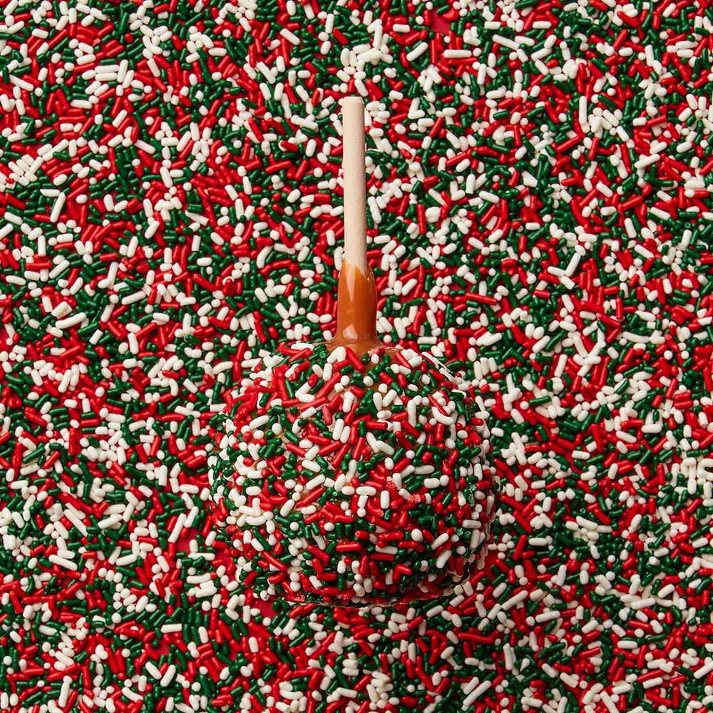 Holiday Sprinkle Caramel Apple