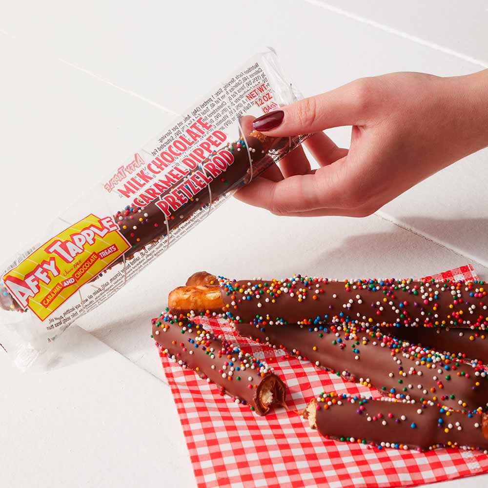 Milk Chocolate & Caramel Dipped Pretzel Rods, 18-Pack