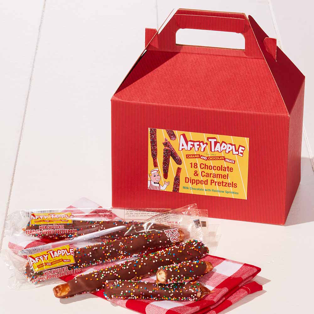 Milk Chocolate & Caramel Dipped Pretzel Rods, 18-Pack