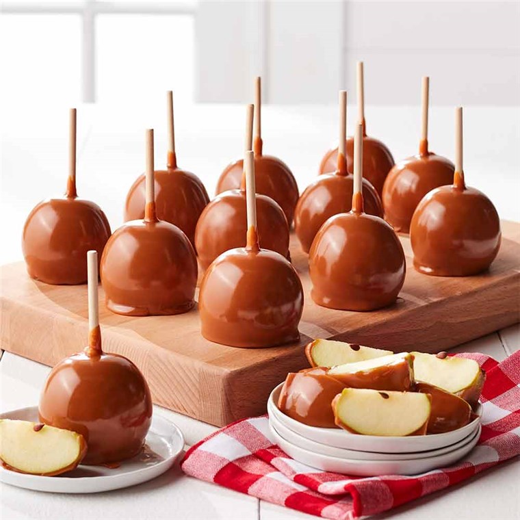 Plain Caramel Apples, Case of 12 Affy Tapple