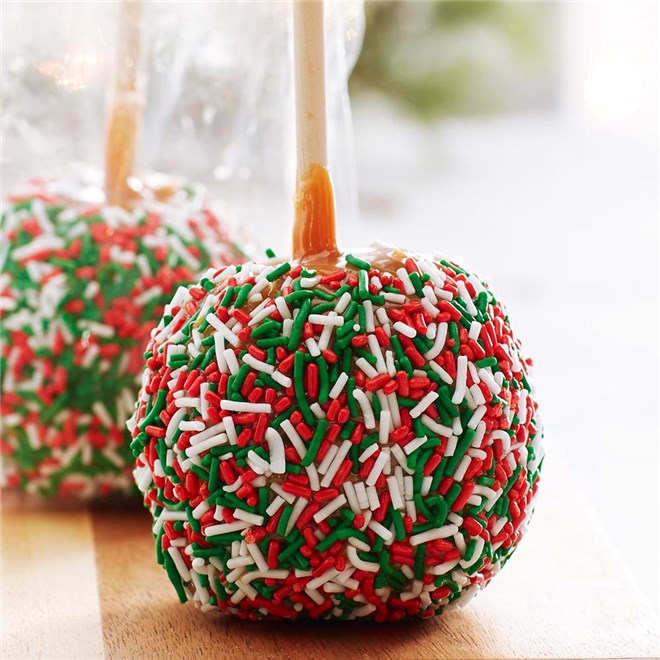 Christmas Caramel Apples, Case of 12 Affy Tapple