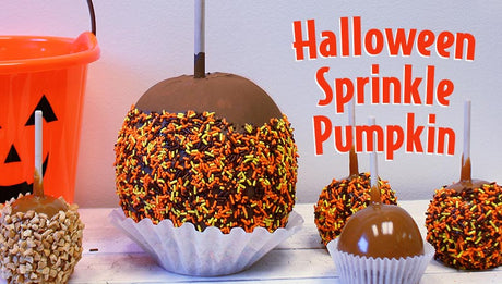 How to Create a Halloween Sprinkle Caramel Apple Pumpkin