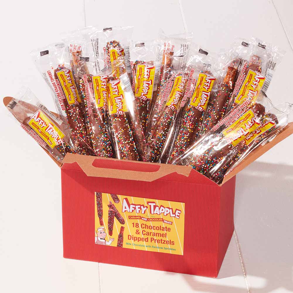 Milk Chocolate & Caramel Dipped Pretzel Rods, 18-Pack