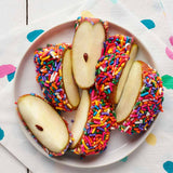 Rainbow Sprinkle Caramel Apple