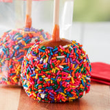 Rainbow Sprinkle Caramel Apple